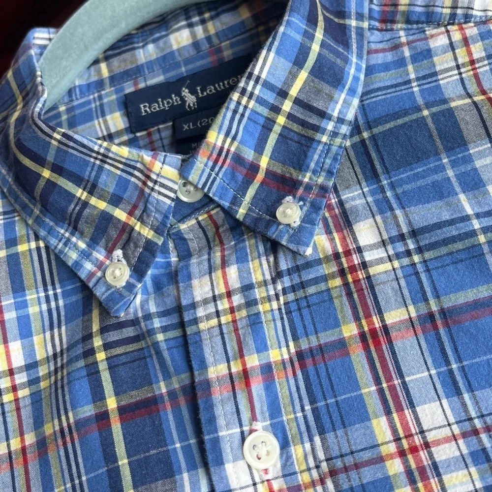 Ralph Lauren Blue Plaid Button Down
